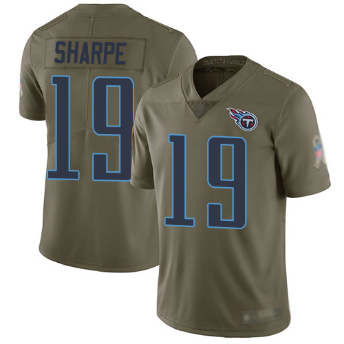 Tennessee Titans Limited Olive Men Tajae Sharpe Jersey NFL Football #19 2017 Salute to Service->tennessee titans->NFL Jersey